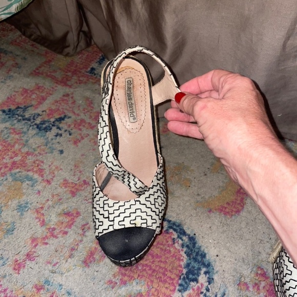 Practically New Charles David, White and Black Platforms! - Picture 2 of 8